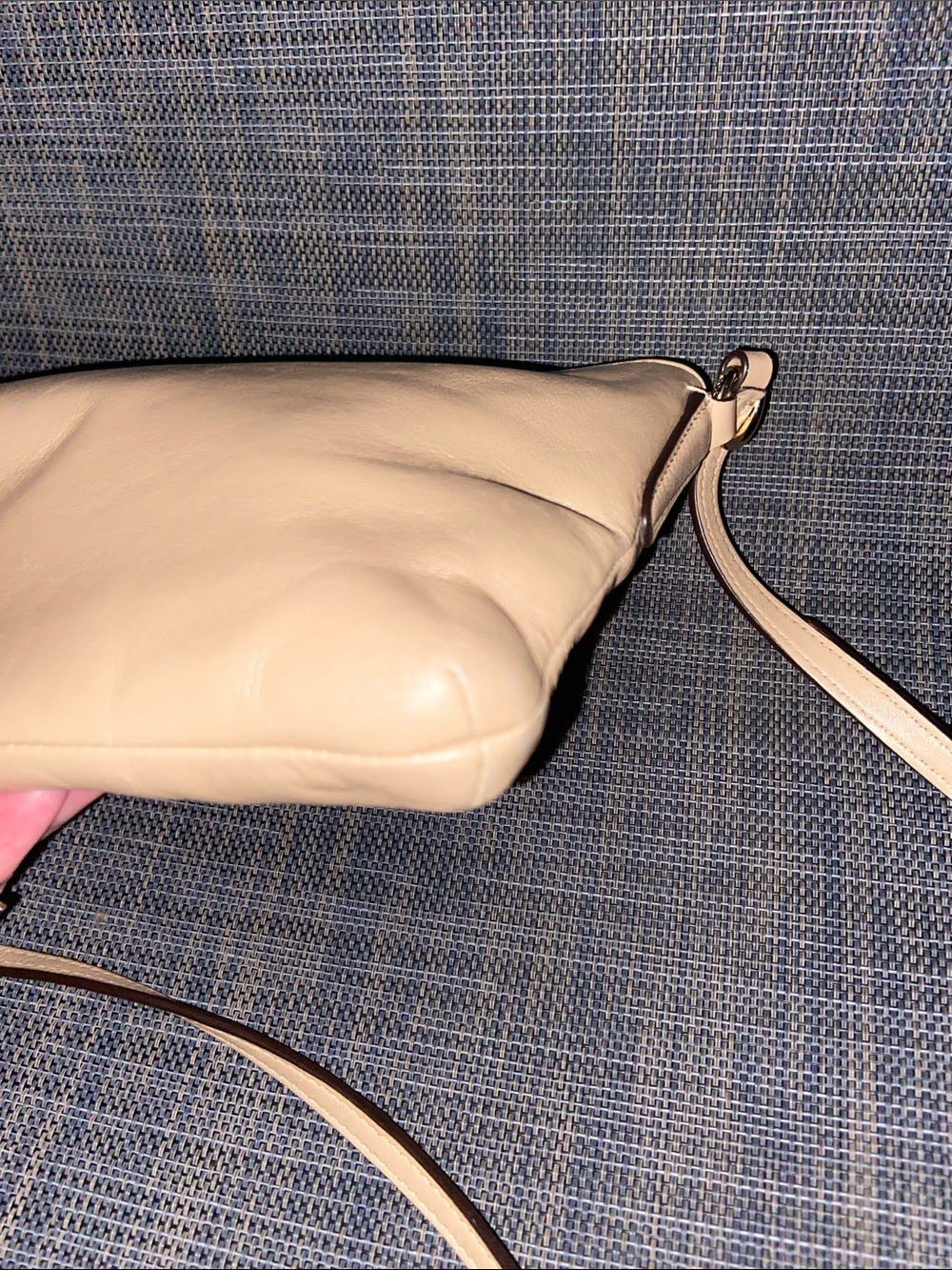 COACH Cream Pebble Leather Crossbody Bag - Picture 7 of 11